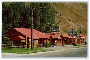 c1960's Wagon Wheel Lodge Rawhide Motel And Restaurant Jackson Wyoming Postcard