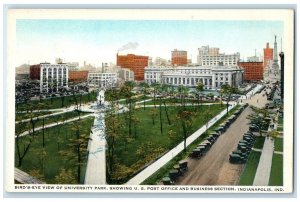 Bird's Eye View Of University Park US Post Office Business Section Postcard