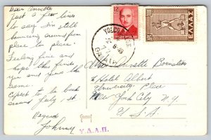 RPPC  1949  Athens  Greece   Parthenon   Postcard