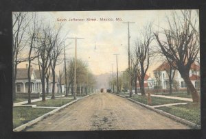 MEXICO MISSOURI RESIDENCE STREET SCENE SECOND ST. VINTAGE POSTCARD 1908