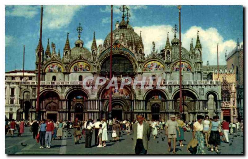 Old Postcard Venezia Marco Basilica S THe Church of St. Mark Church of St. Mare