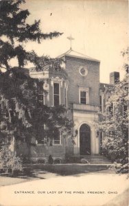 Fremont Ohio 1952 Postcard Entrance Our Lady Of The Pines