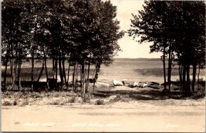 Minnesota Deer River Moose Lake Canoes Alnog The Shore Real Photo