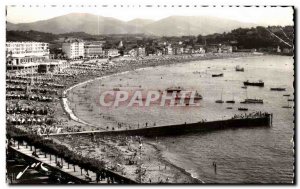 Old Postcard St Jean de Luz Beach Rhune