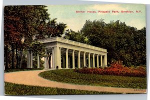 Postcard NY Brooklyn - Shelter House Prospect Park