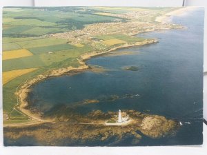 Vintage Postcard Aerial View of St Marys Lighthouse Hartley and Seaton Sluice