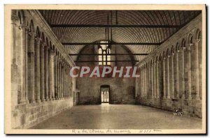 Old Postcard Mont Saint Michel abbey Refectoire Des Moines