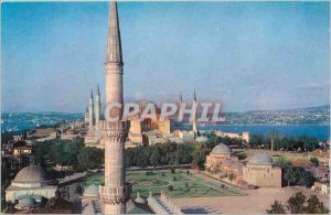 Postcard Modern Turkey In Istanbul's prize attraction is St. Sophia