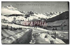 Old Postcard Allevard Snow Effect at Villard de Lans