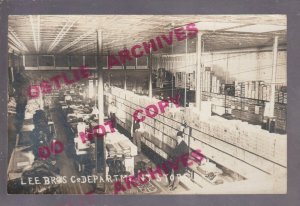 Waukon IOWA RPPC c1910 INTERIOR GENERAL STORE Lee Bros. nr Decorah Lansing #1