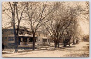 Harvard IL 304-306 Church Blvd E of Jefferson St~American Square Homes 1910 RPPC