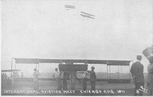 International Aviation Meet, Chicago, Illinois 1911 Biplanes Vintage Postcard 