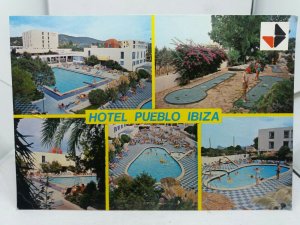 Vintage MV Postcard Hotel Pueblo Ibiza Port Dest Torrent San Antonio Ibiza