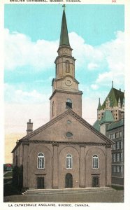 Vintage Postcard 1920's English Cathedral Holy Trinity Church Quebec Canada