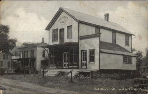 Franklin Forks PA Red Men's Hall c1910 Postcard