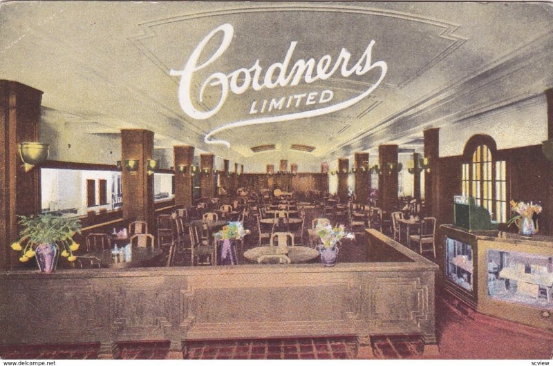 MONTREAL , Quebec , Canada , 00-10s ; Cordners Limited Restaurant , Interior