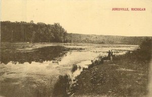 Michigan Jonesville Waterfront C-1910 Postcard 22-7430