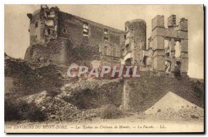 Old Postcard Mont Dore Surroundings Ruins of Murols Chateau La Facade