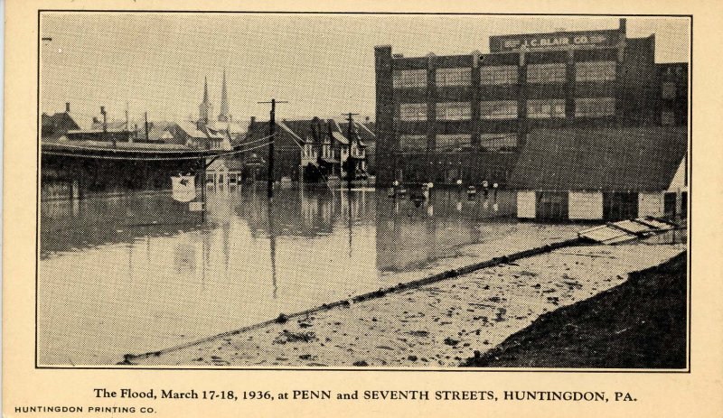 PA - Huntingdon. Flood, March 17-18, 1936. Penn & 7th Sts