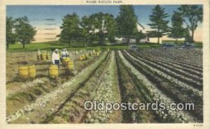 Maine Potato Farm Farming 1945 light postal marking on front