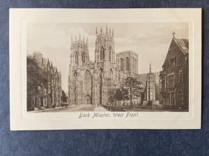 West Front York Minster UK Litho Postcard H2038084619