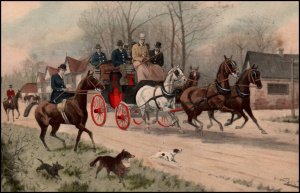 Horse Drawn Carraige,Horses Dogs