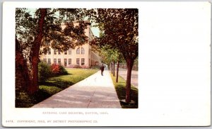 Dayton Ohio OH, National Cash Register Building, Pathway, Vintage Postcard