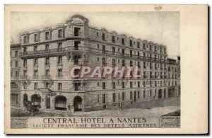 Old Postcard Nantes Central Hotel Societe Francaise des Hotels Modern