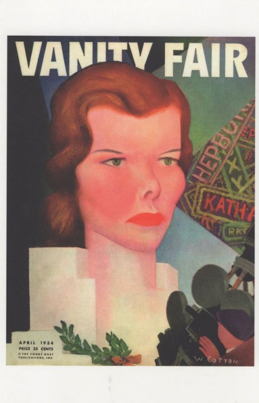 Katharine Hepburn Hollywood Actress 1934 Magazine Comic Postcard