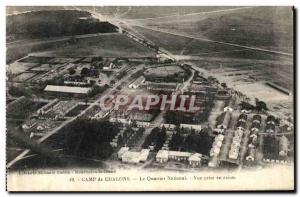 Old Postcard Camp De Chalons National Neighborhood Vue Prize Airplane Army