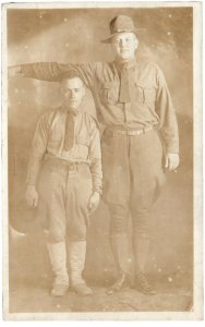 1914-18 World War One Tall Short Doughboy Soldiers Piano Player Ragtime Postcard