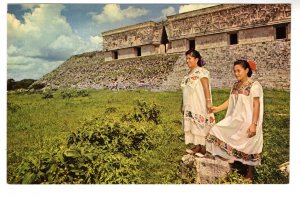 Mexicana Airlines, Governors House, Mayan Ruins at Uxmal, Mexico