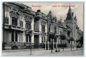 c1910 View from Coltei Boulevard Bucharest Romania Antique Unposted Postcard