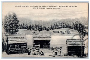 Grand Rapids MI, Miniature Historical Diorama Grand Rapids Museum Postcard