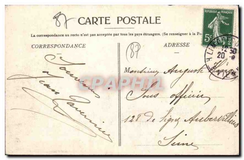 Postcard Ancient Ruins Limousin Chalusset