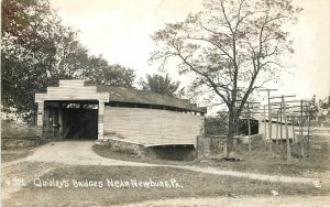 Postcard RPPC Pennsylvania Newburg Quigley's covered Bridges 23-6711