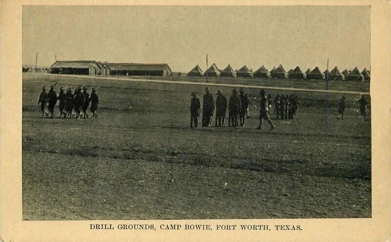 Camp Bowie Fort Worth Texas Simon C-1910 Drill Grounds Postcard 20-9356