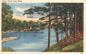 Vintage Postcard 1952 Slice Pond Picturesque View Lynn Massachusetts Tichnor Bro