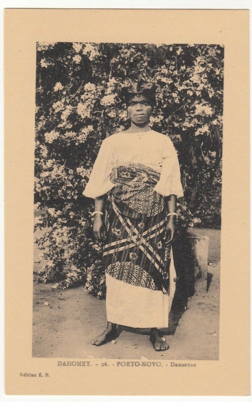 Benin; Dahomey, No 26, Porto Novo, A Native Dancer PPC, By ER, Unused, c 1920's