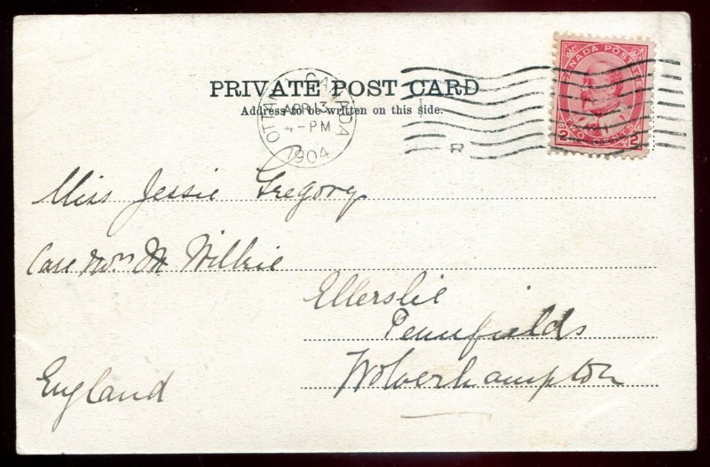 dc1497 - OTTAWA Ontario Postcard 1904 Bridge