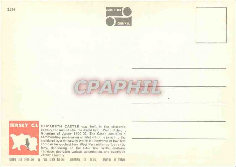 Modern Postcard The Harbor and Elizabeth Castle St Helier Jersey CI Boat Sealink