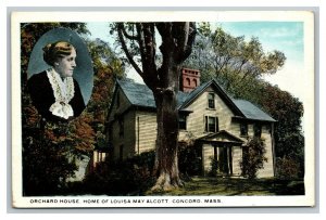 Vintage 1920's Postcard Orchard House Louisa May Alcott Concord Massachusetts