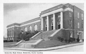 Reidsville North Carolina High School Street View Antique Postcard K93894