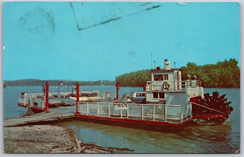 Vtg Golden Eagle Ferry Paddle Wheel Ferryboat On The Mississippi 1970s Postcard