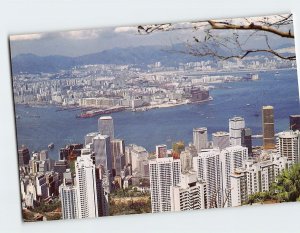 Postcard Hong Kong & Kowloon from the Peak, Hong Kong, China