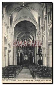 Old Postcard Chateauroux Indre Interior of the church Notre Dame