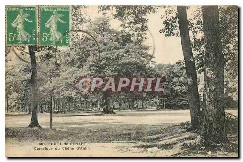 Old Postcard Foret Senart Carrefour du Chene d'Antin