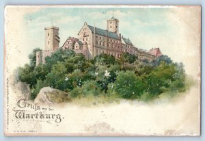 Eisenach Thuringia Germany Postcard Greetings from the Wartburg Castle c1905 HTL