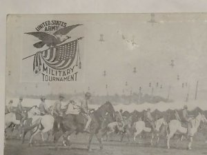 Postcard US Army Military Tournament Cavalry Exhibition C1908 St Joseph MO 1044