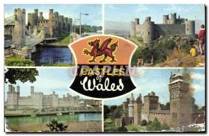 Postcard Modern Castles of Wales Dragon